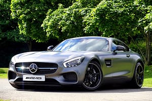 silver sports car