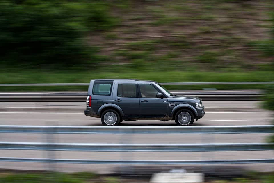 suv car on a highway